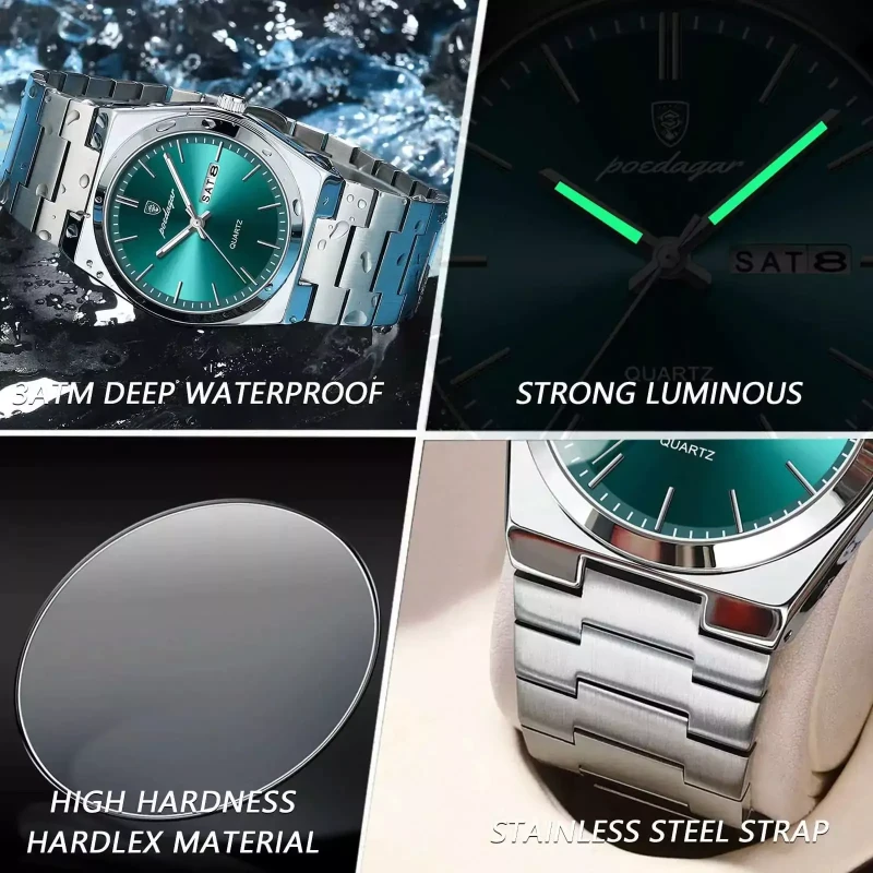 Poedagar 930 Men’s New Luxury Luminous Wristwatch
